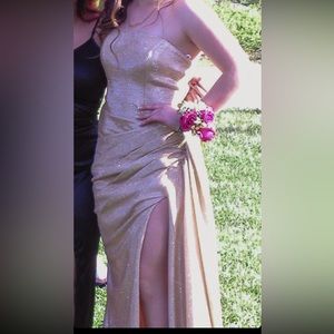 Prom Dress-Strapless Sheath Evening Gown